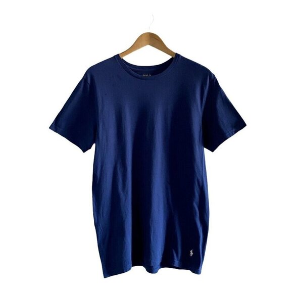 Polo Ralph Lauren Mens Classic Fit Logo Blue Sapphire Cotton Jersey T Shirt US M - Picture 1 of 4